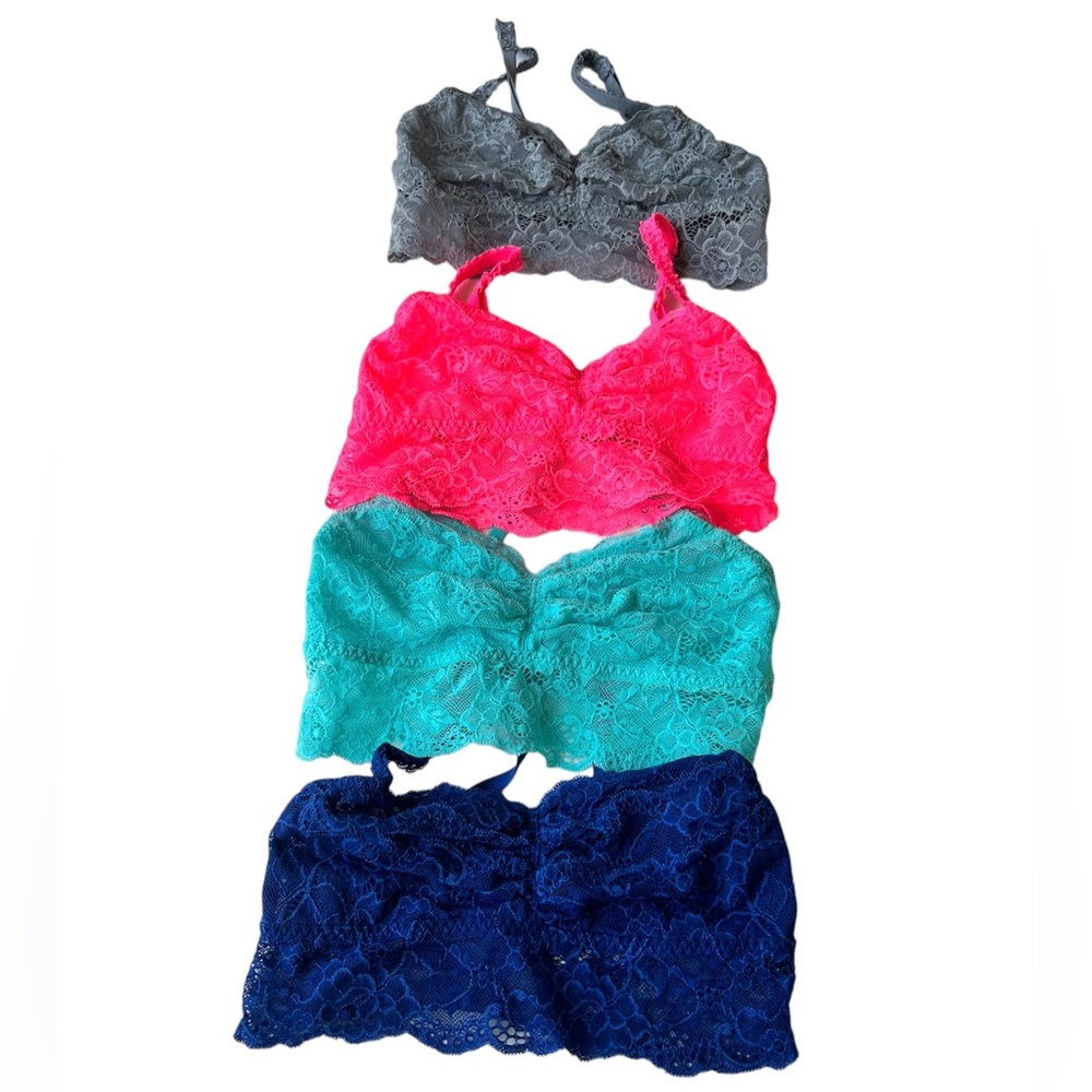 Pink Victoria Secret Lace Bralette Bundle Size S/P